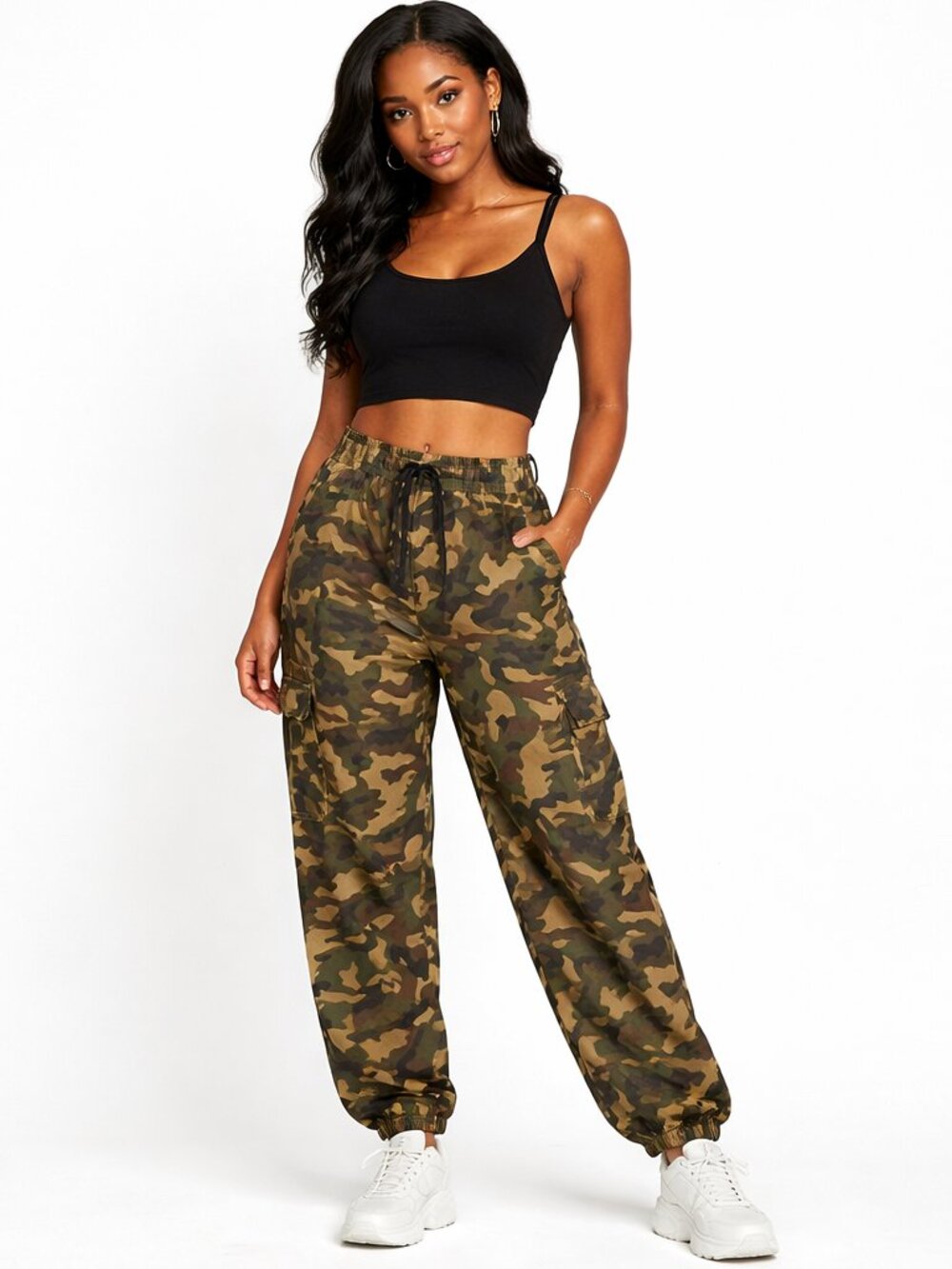 SHEIN Camo Print Flap Pocket Cargo Pants